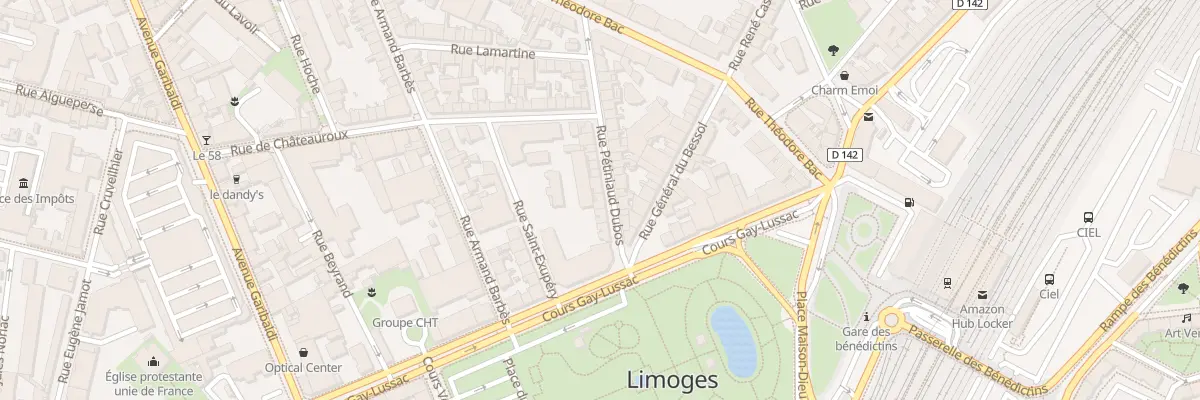 Plan du 11 Rue Pétiniaud-Dubos à Limoges