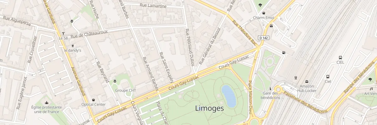 Plan du 7 Rue Pétiniaud-Dubos à Limoges