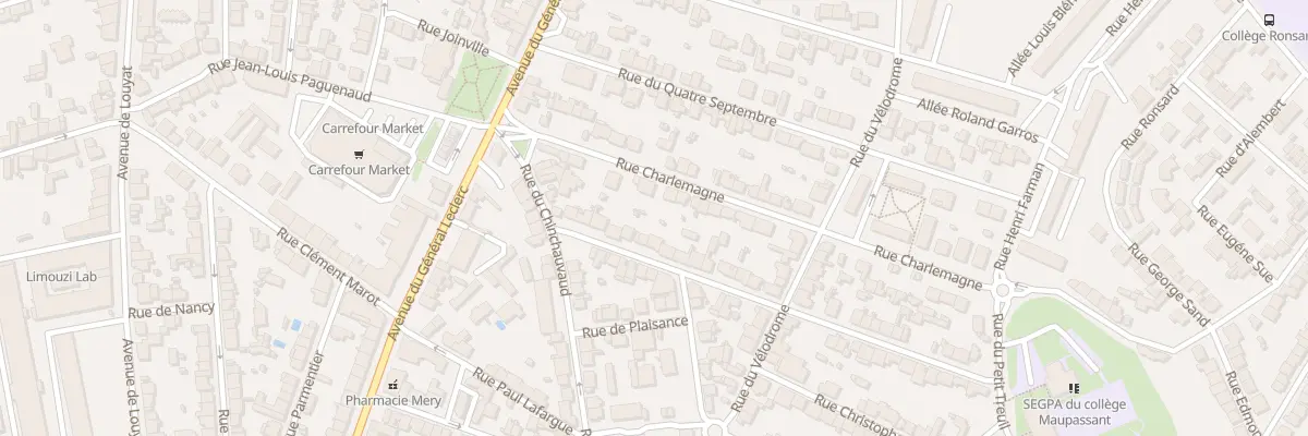 Plan du 48 Rue La Fayette à Limoges