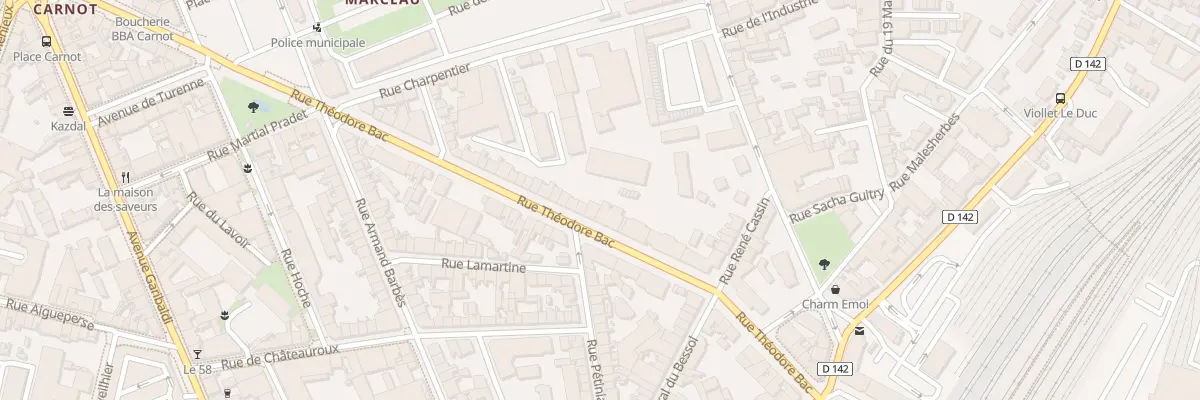 Plan du 40 Rue Théodore Bac à Limoges