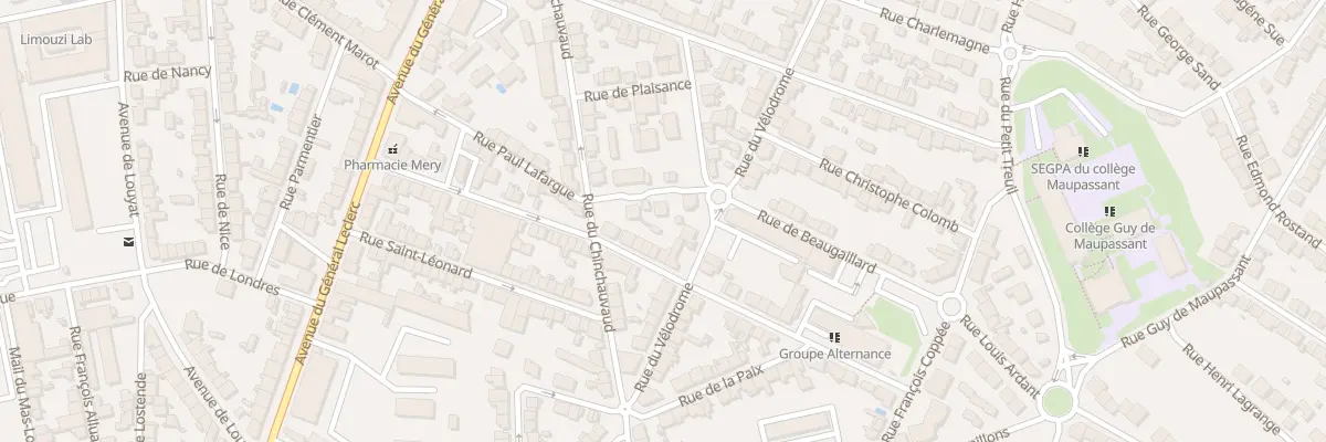Plan du 39 Rue de Beaugaillard à Limoges