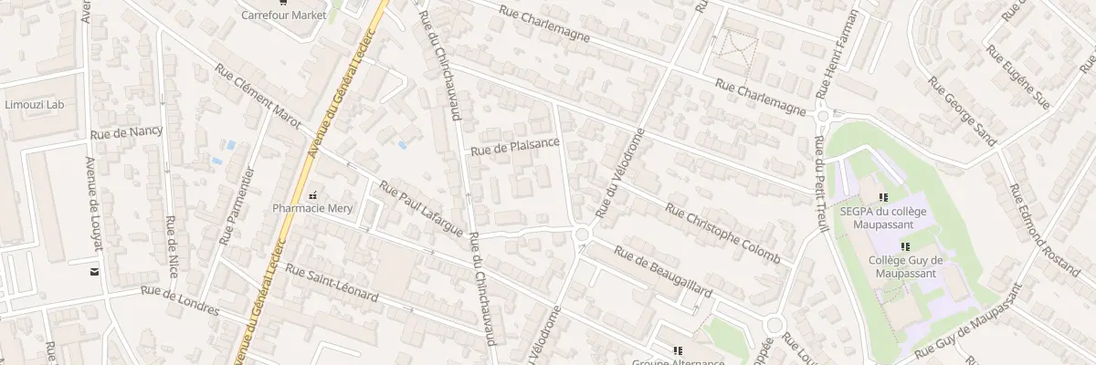 Plan du 36 Rue de Beaugaillard à Limoges