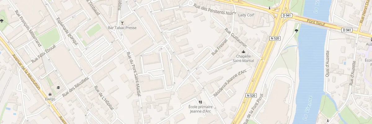 Plan du 10 Rue Soeurs de la Riviere à Limoges