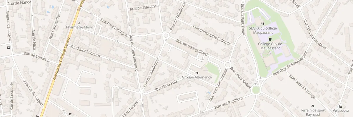 Plan du 18 Rue Emile Zola à Limoges