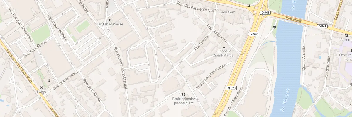 Plan du 28 Rue Fresnel à Limoges