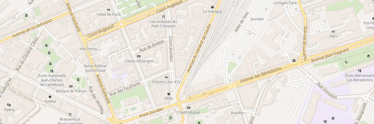 Plan du 1T Av du Gal de Gaulle à Limoges