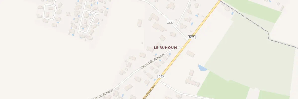 Plan du 1343 Che du Ruhoun à Lamasquère