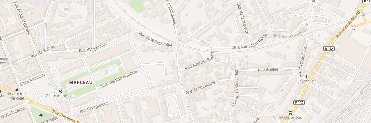 Plan du 3 Rue Auguste Rodin à Limoges