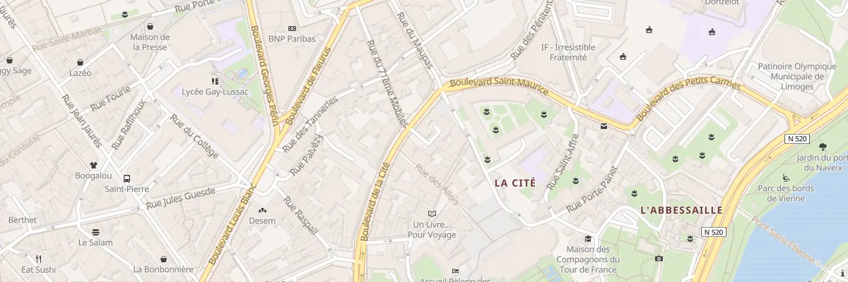Plan du 3B Bd de la Cité à Limoges