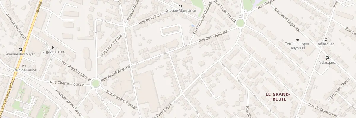 Plan du 38 Rue de Bessines à Limoges