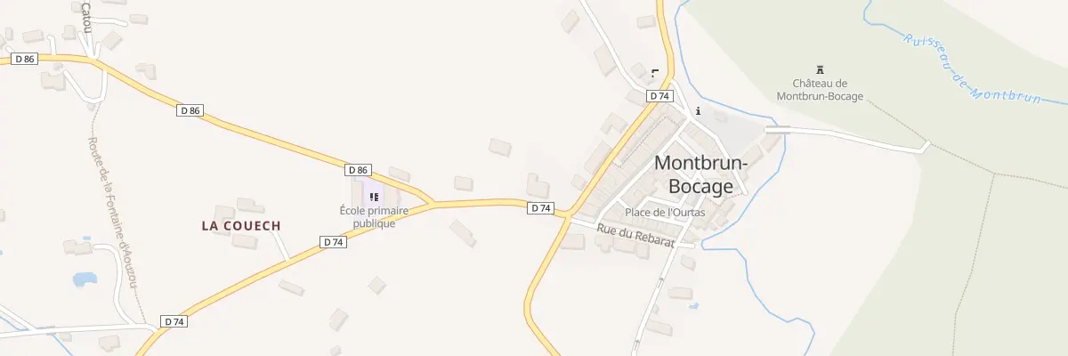 Plan du 5001 Rte de Merigon à Montbrun-Bocage