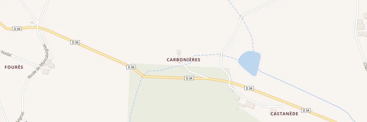 Plan du 5060 Carbonieres Ouest à Vazerac