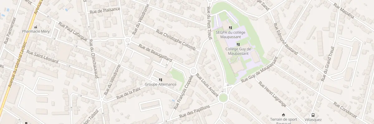 Plan du 2 Rue de Beaugaillard à Limoges