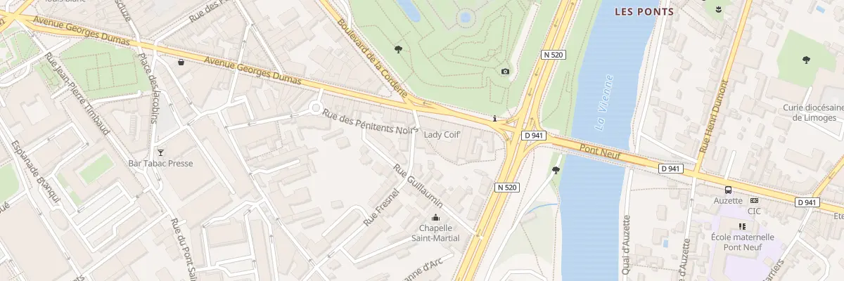 Plan du 5 Rue Fresnel à Limoges