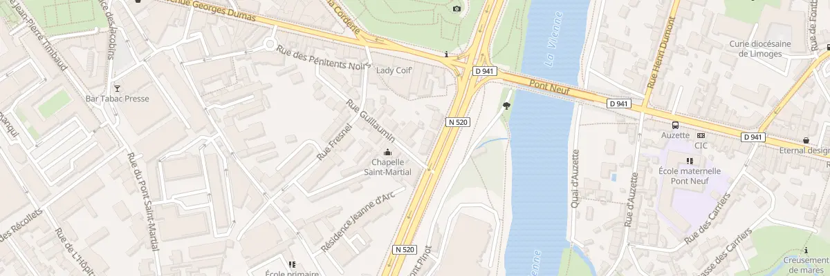 Plan du 4 Rue Guillaumin à Limoges