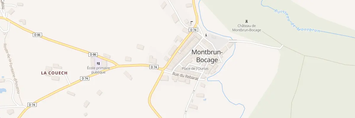 Plan du 23 Rue Droite à Montbrun-Bocage