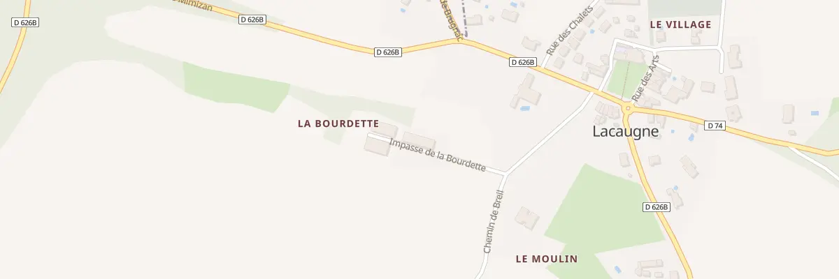 Plan du 100 Imp de la Bourdette à Lacaugne