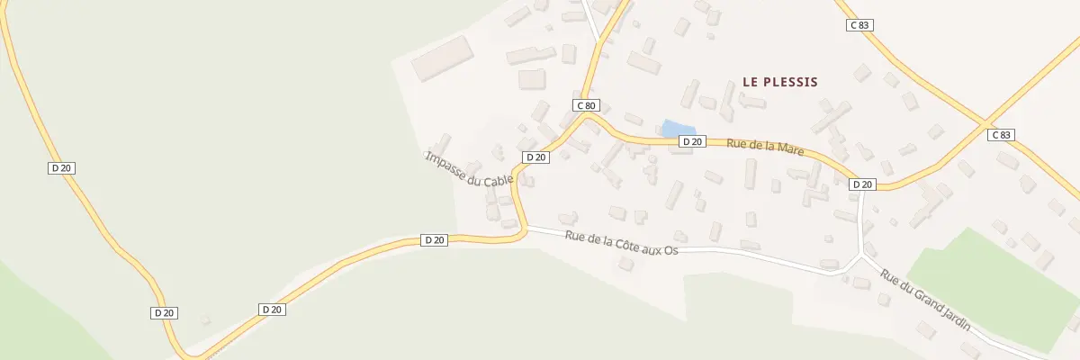 Plan du 3T Rue de la Côte de la Motte à Amfreville-sous-les-Monts