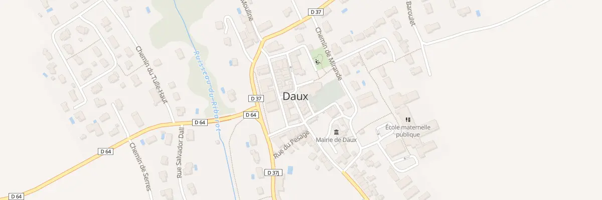Plan du 5 Pas du Cimetiere à Daux