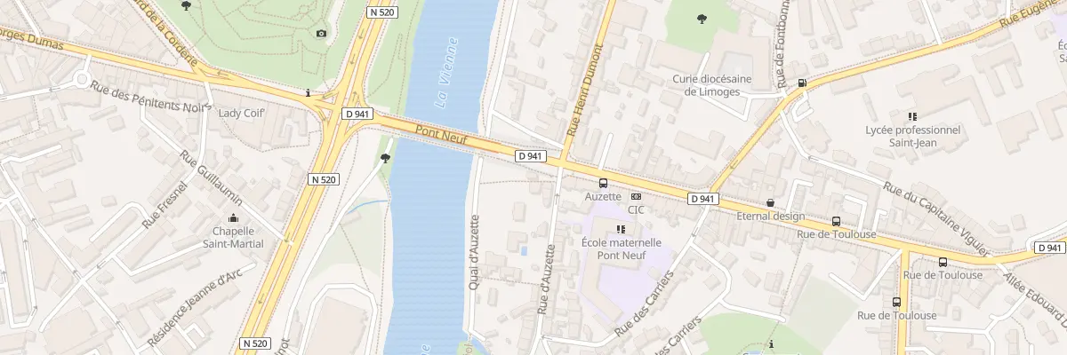 Plan du 4 Av Mal de L de Tassigny à Limoges