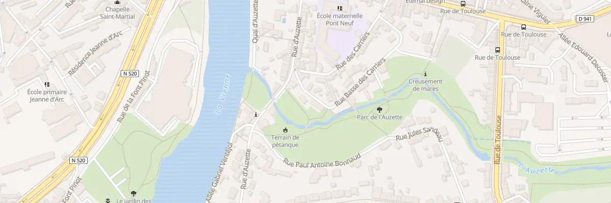Plan du 45 Rue Basse des Carriers à Limoges