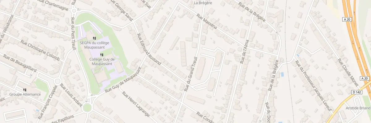 Plan du 105B Rue du Grand Treuil à Limoges
