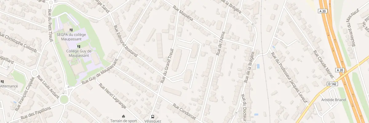 Plan du 92 Rue du Grand Treuil à Limoges