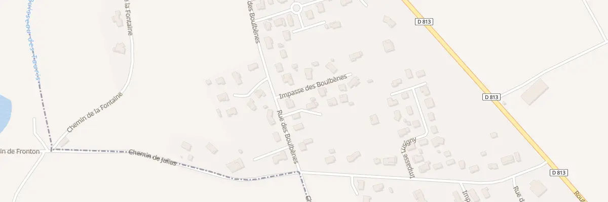 Plan du 8 Imp des Boulbènes à Dieupentale