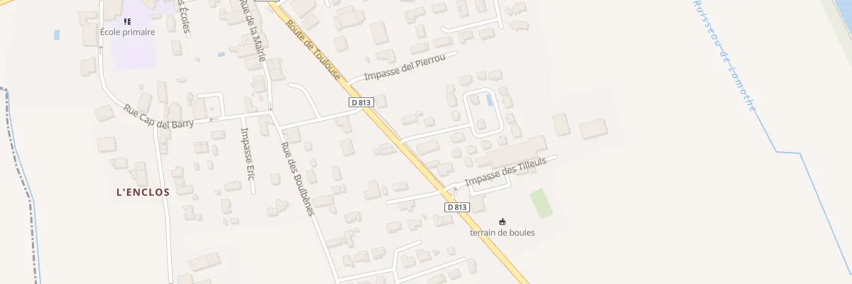 Plan du 29 Rte de Toulouse à Dieupentale