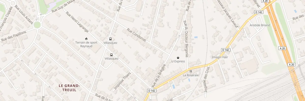 Plan du 1 Rue Condorcet à Limoges
