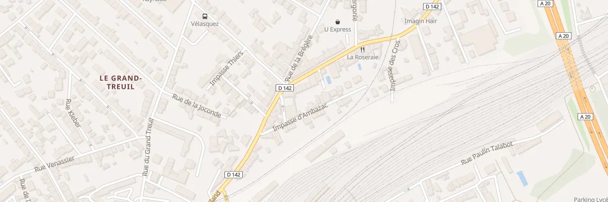 Plan du 94 Rue Aristide Briand à Limoges