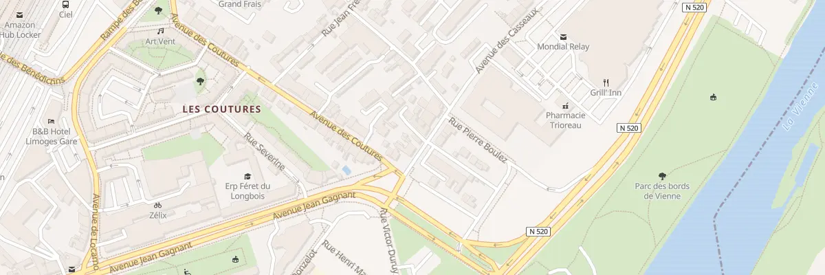 Plan du 5 Av des Casseaux à Limoges