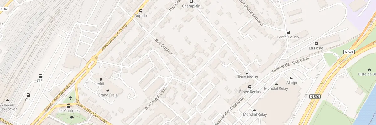 Plan du 8 Rue Dupleix à Limoges