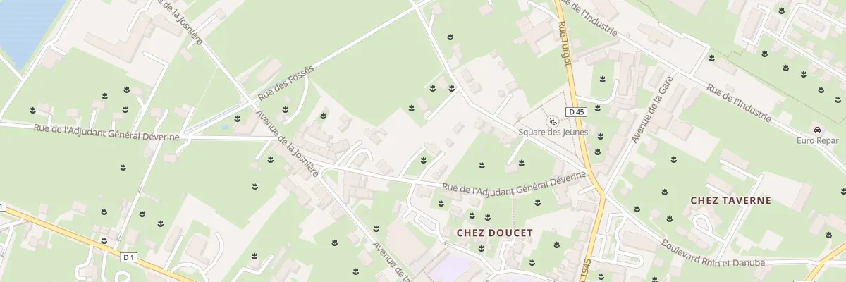 Plan du 18 Rue de l’Adj Gal Deverine à Châteauponsac
