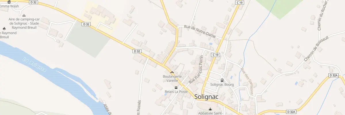 Plan du 10 Rue de la Republique à Solignac