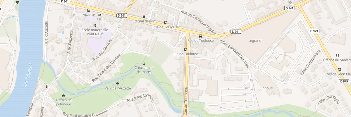 Plan du 20 Rue de Toulouse à Limoges