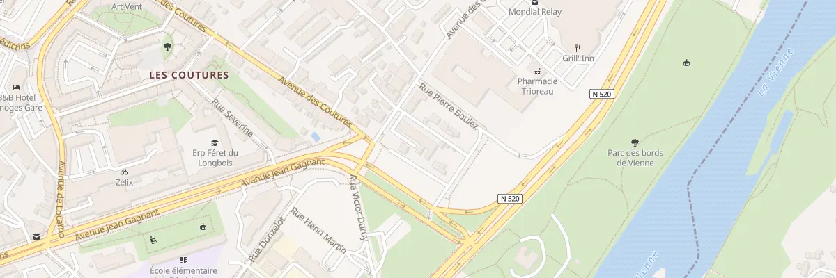 Plan du 8 Av des Casseaux à Limoges