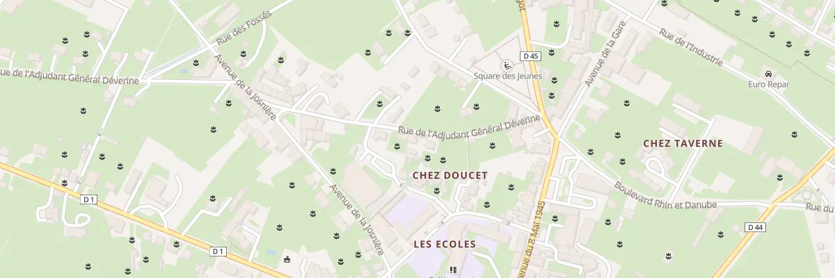 Plan du 19 Rue de l’Adj Gal Deverine à Châteauponsac