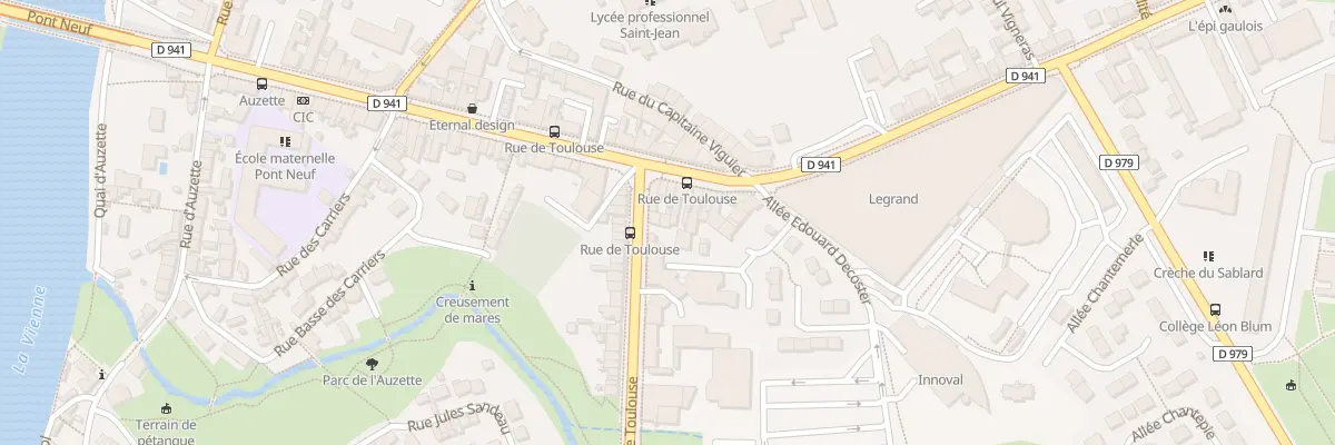 Plan du 3 Rue de Toulouse à Limoges