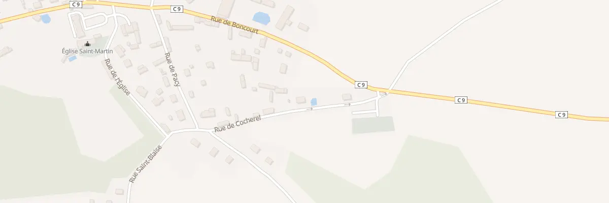 Plan du 9001 Rue de Cocherel à Miserey