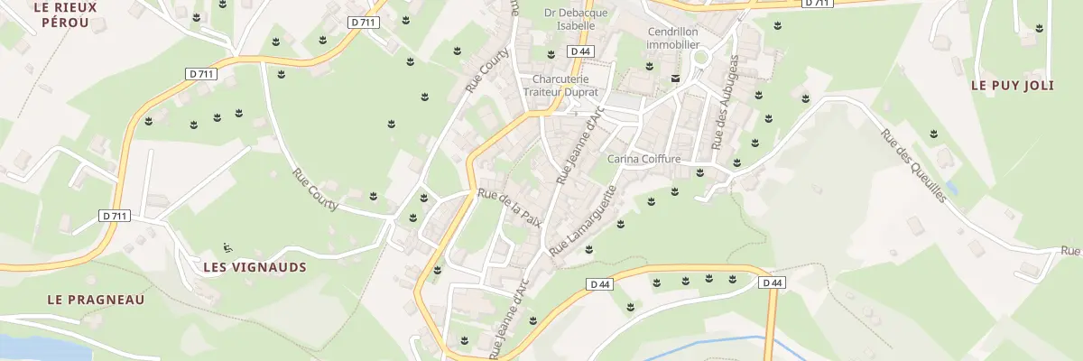 Plan du 16 Rue Jeanne d’Arc à Châteauponsac
