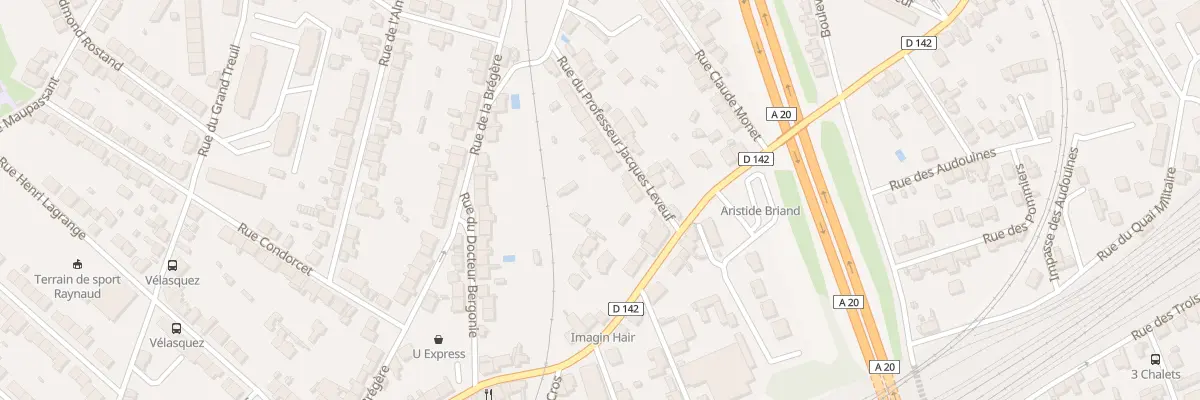 Plan du 13 Rue du Prof J Leveuf à Limoges