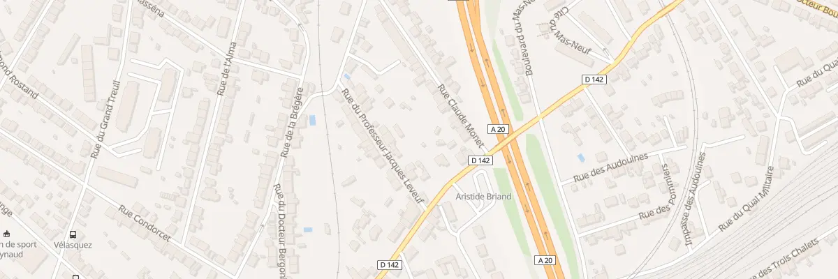 Plan du 14 Rue du Prof J Leveuf à Limoges