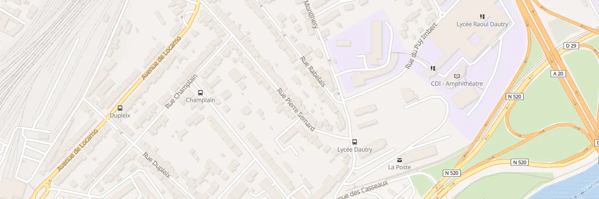 Plan du 22 Rue Pierre Sémard à Limoges