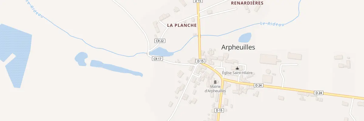 Plan du 1 Rte du Lavoir à Arpheuilles