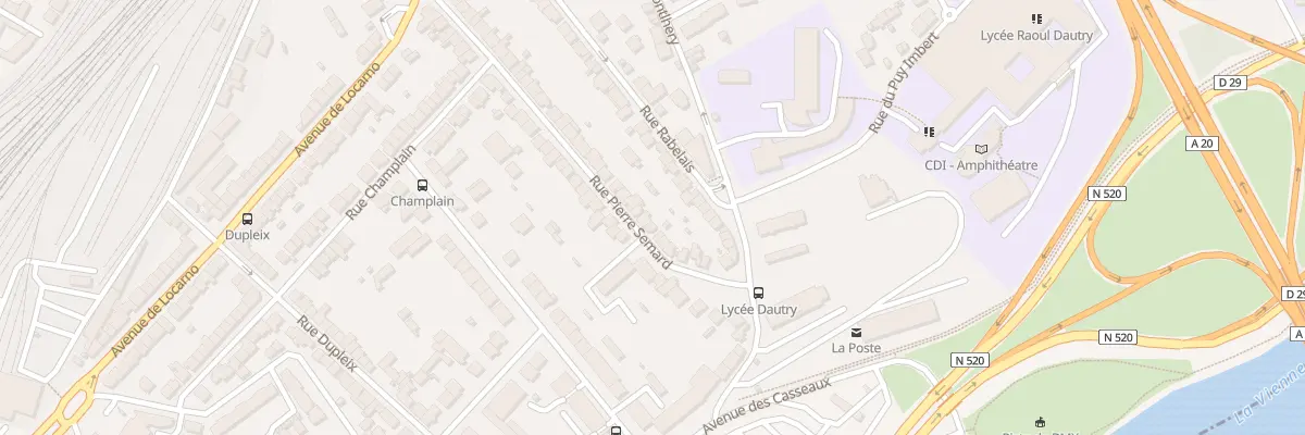 Plan du 18 Rue Pierre Sémard à Limoges