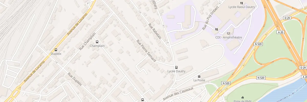 Plan du 16 Rue Pierre Sémard à Limoges