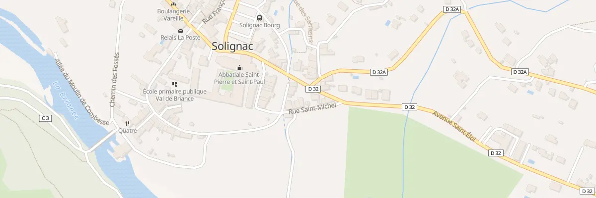 Plan du 12 Rue Saint Michel à Solignac