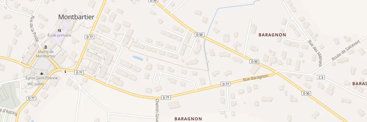 Plan du 4 Imp Faurès à Montbartier
