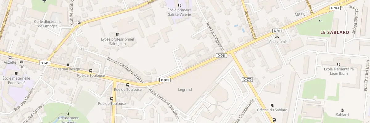 Plan du 111 Av Mal de L de Tassigny à Limoges